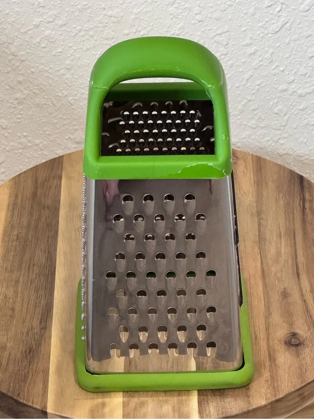 KitchenAid Professional Box Grater Green Silicone Handle Stainless Steel 4 Sided